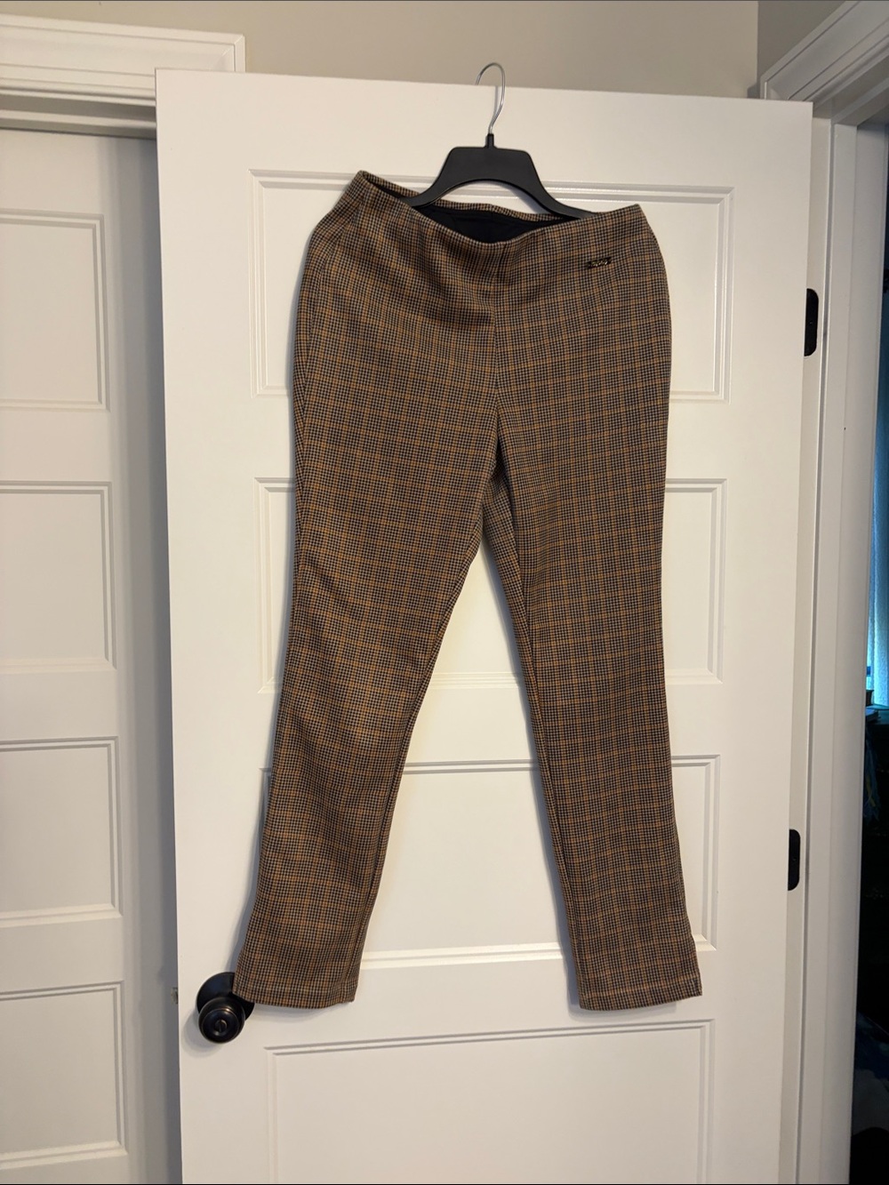 Rafaella Brown Plaid Chinos